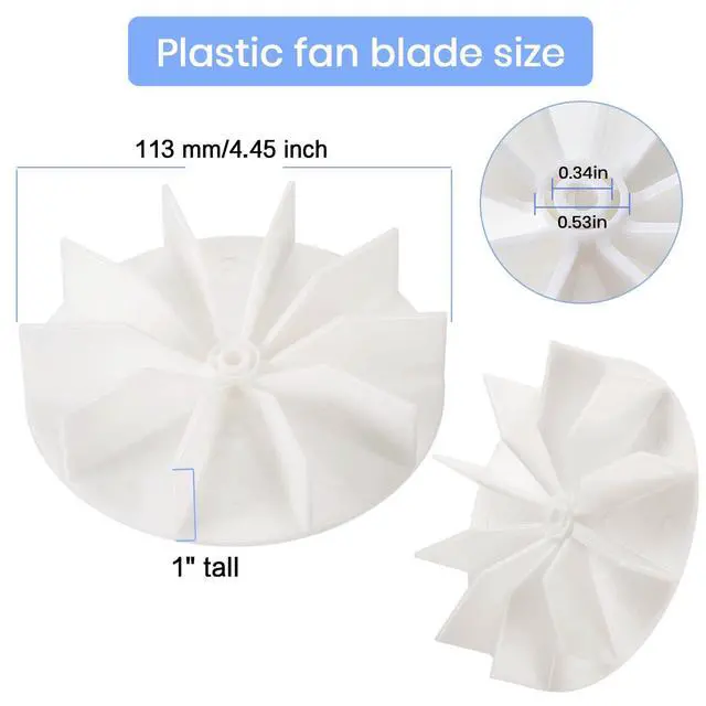 Alt view image 3 of 7 - 2 Pieces Universal Bathroom Vent Exhaust Fan Motor, 50CFM 120V Replacement Electric Motors Kit Compatible with Broan-NuTone, 0.65A 60Hz Bathroom Exhaust Fan Motor with Blower Wheel
