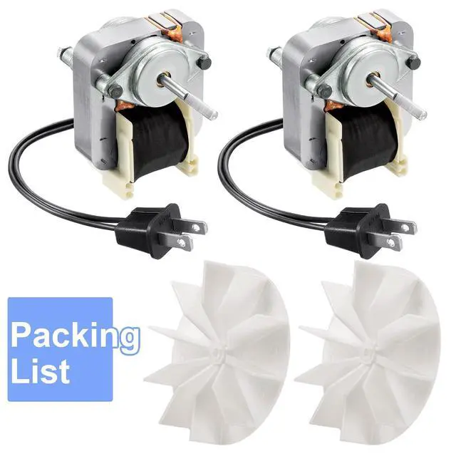 Alt view image 7 of 7 - 2 Pieces Universal Bathroom Vent Exhaust Fan Motor, 50CFM 120V Replacement Electric Motors Kit Compatible with Broan-NuTone, 0.65A 60Hz Bathroom Exhaust Fan Motor with Blower Wheel