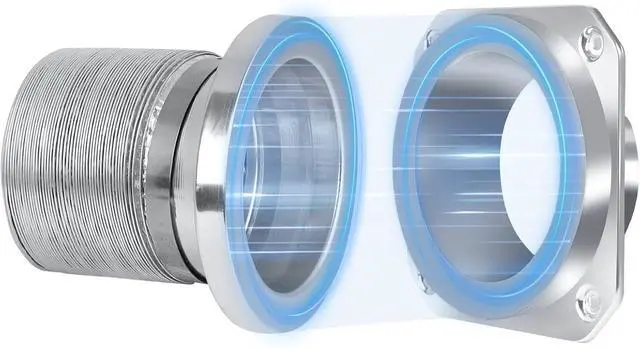 Main image of Magnetic Dryer Vent Connector Kit, DVC-180 Magnetic Dryer Vent Coupling, Airtight Seal Quick Connect, Easy to Clean with 4 Inch x 3.3ft Duct Hose and 2 Clamps