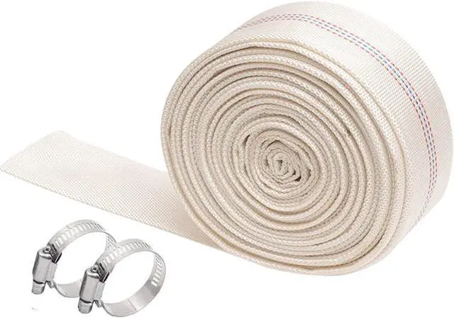 Main image of 4 Inch x 26.2 Feet Length Swimming Pool Backwash Hose, PVC Lay-Flat Garden Hose Water Discharge Hose with Adjustable Hose Clamp for Patio Garden Lawn Irrigation & Swimming Pool
