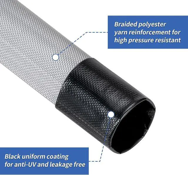 Alt view image 3 of 6 - 1 1/4" 100 ft Pool Backwash Hose Lay Flat Water Discharge Pump Hoses