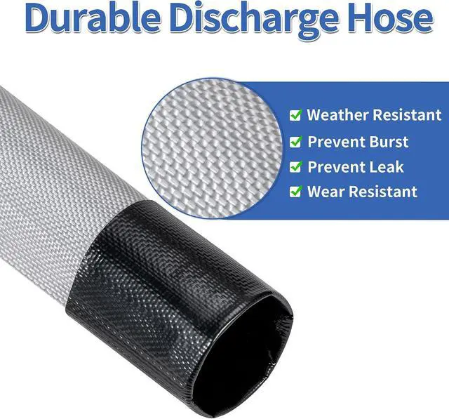 Alt view image 4 of 6 - 1 1/4" 100 ft Pool Backwash Hose Lay Flat Water Discharge Pump Hoses