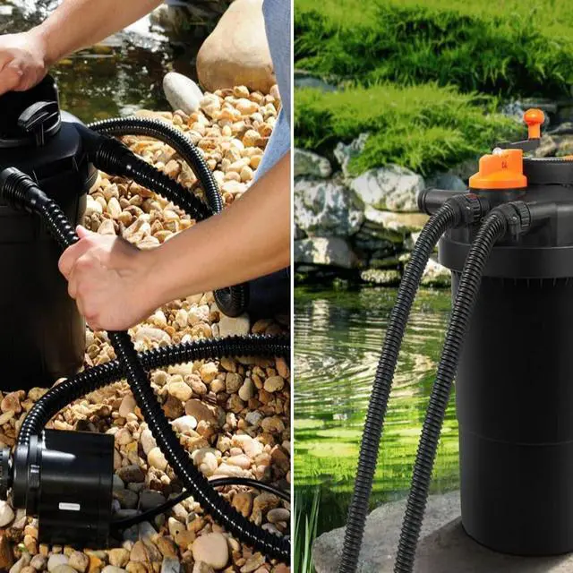 Alt view image 4 of 7 - Pond Tubing,1-1/2 inch PVC Flexible Pond Hose, Black Corrugated Waterfall Sump Pump Hose,Drainage Pipe, Kinkproof for Garden Ponds, 1-1/2"x25FT