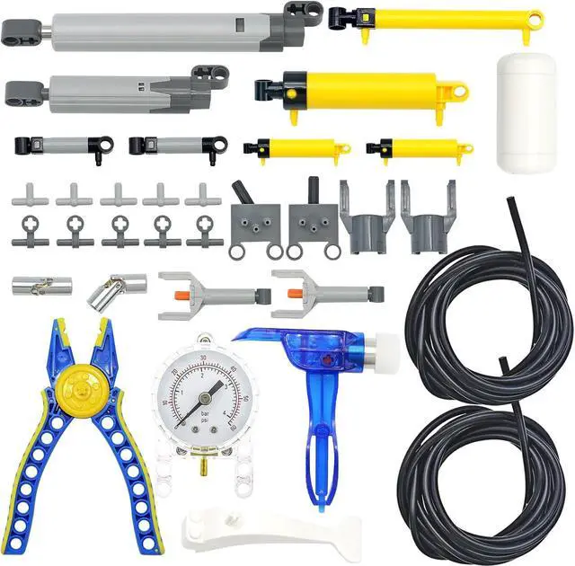 Main image of 33pcs Pneumatic Pumps Parts Kit, Compatible with Technic Pumps Pneumatic