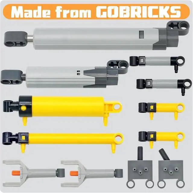 Alt view image 2 of 6 - 33pcs Pneumatic Pumps Parts Kit, Compatible with Technic Pumps Pneumatic