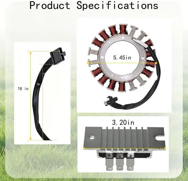 Alt view image 2 of 7 - 59031-7001 59031-7009 59031-7014 Ignition Charging Coil Stator Fit for Kawasaki FH381V FH430V FH451V FH480V FH500V FH541V FH580V FH601V FH641V FX751D FX850V FX1000V Engines