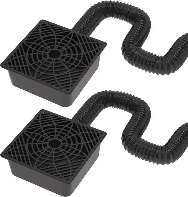 Main image of 2 Pack Gutter Downspout Extensions,Catch Basin Low Profile Downspout Extender