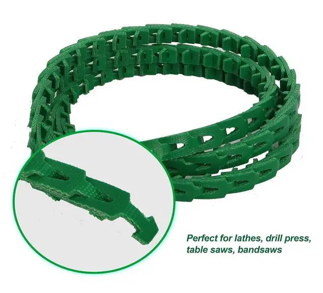 Alt view image 2 of 7 - 10FT Power Twist V-Belt 1/2-Inch x 10 Feet A Type, Adjustable Link V - Belt for Lathes, Drill Press, Table Saws and Other Woodworking Tools-4L or A Profile, 1/2" Width, 120" Length