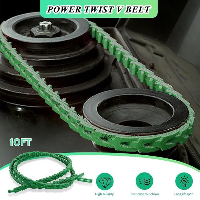 Alt view image 4 of 7 - 10FT Power Twist V-Belt 1/2-Inch x 10 Feet A Type, Adjustable Link V - Belt for Lathes, Drill Press, Table Saws and Other Woodworking Tools-4L or A Profile, 1/2" Width, 120" Length