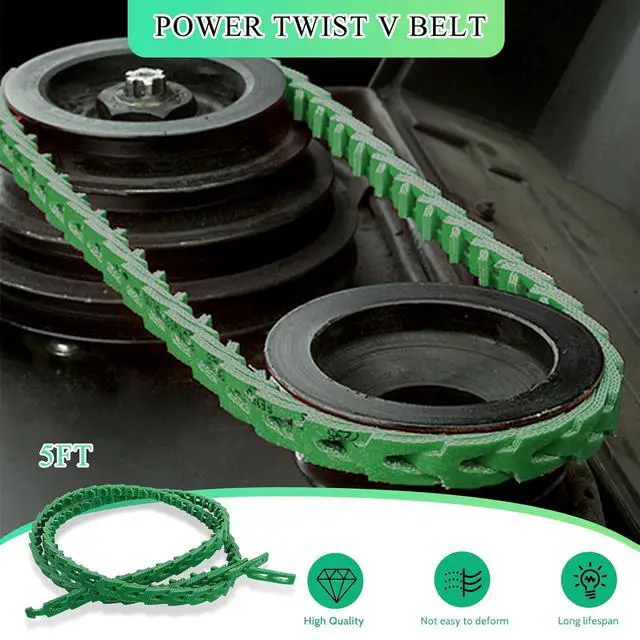 Alt view image 4 of 7 - 5FT Power Twist V-Belt 1/2-Inch x 5 Feet A Type, Adjustable Link V-Belt for Lathes, Drill Press, Table Saws and Other Woodworking Tools,4L or A Profile, 1/2" Width, 60" Length