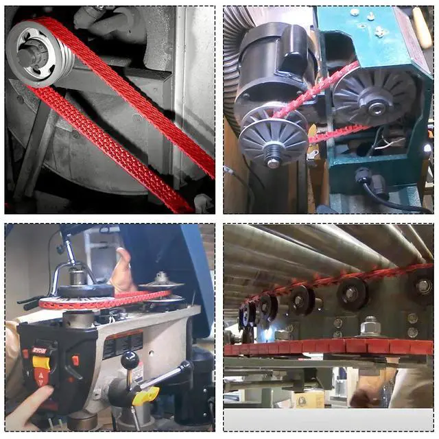Alt view image 7 of 7 - 5FT Power Twist V Belt 1/2-Inch x 5 Feet A Type, Adjustable Link Drive V-Belt Perfect for Wood Lathes, Table Saws, Bandsaws,Benchtop Drill Press and Agricultural Machinery Repairs