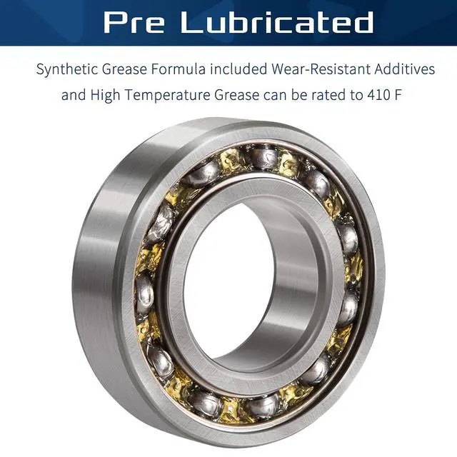 Alt view image 4 of 7 - 10 Pack 6305-2RS Double Rubber Seal Bearing 25x62x17mm,Pre Lubricated,Stable Performance,Cost Effective, Deep Groove Ball Bearings