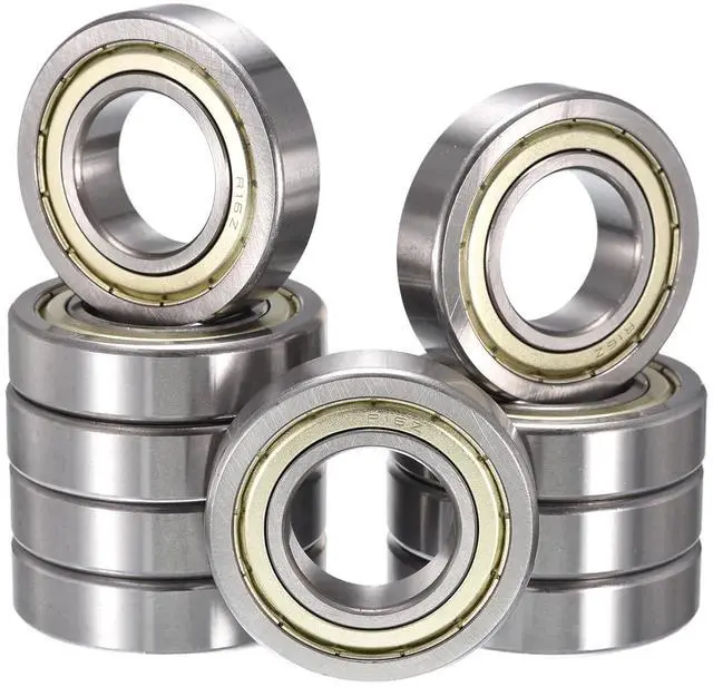 Main image of R16ZZ Deep Groove Ball Bearings, ID 1" x OD 2" x Width 1/2" Double Shielded Ball Bearing Chrome Steel Z2 Lever 10pcs