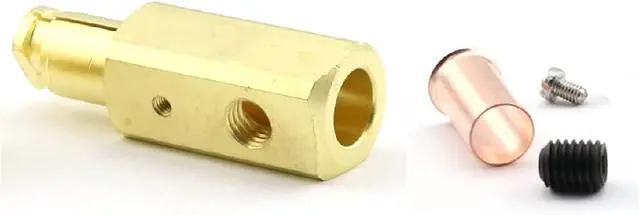 Alt view image 2 of 4 - 3-pk Twist-Lock Tweco/Lenco Style 2-MPC/LC-40 Insulated Male Connector and Female Terminal Adapter 2-AF Threaded Stud to Male for Welding Cable #4-2/0 (25-50mm)
