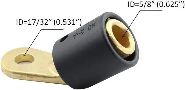 Alt view image 4 of 4 - 3-pk Twist-Lock Tweco/Lenco Style 2-MPC/LC-40 Insulated Male Connector and Female Terminal Adapter 2-AF Threaded Stud to Male for Welding Cable #4-2/0 (25-50mm)