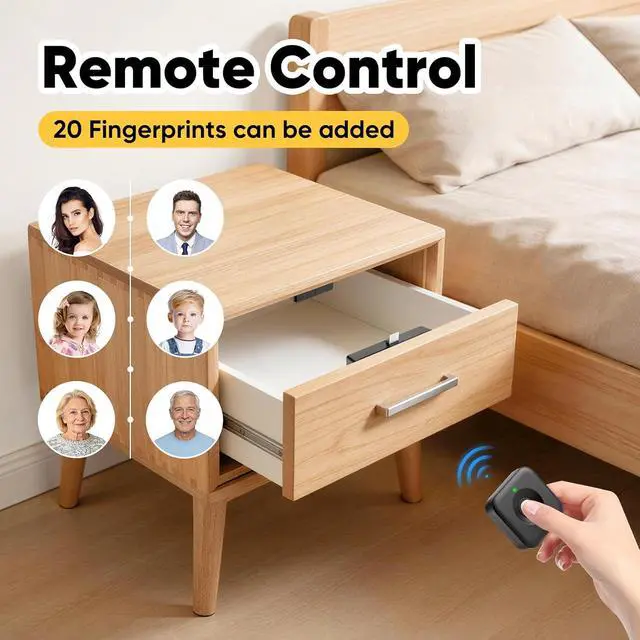 Alt view image 3 of 7 - Smart Cabinet Lock, Hidden No Drill No APP Baby Proof Keyless Drawer Lock