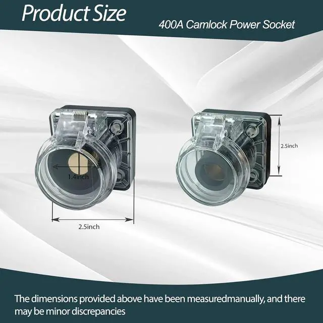 Alt view image 3 of 6 - 5Pk CLS40FRSB Male&Female Camlock Sockets 400A 600V for Power Distribution