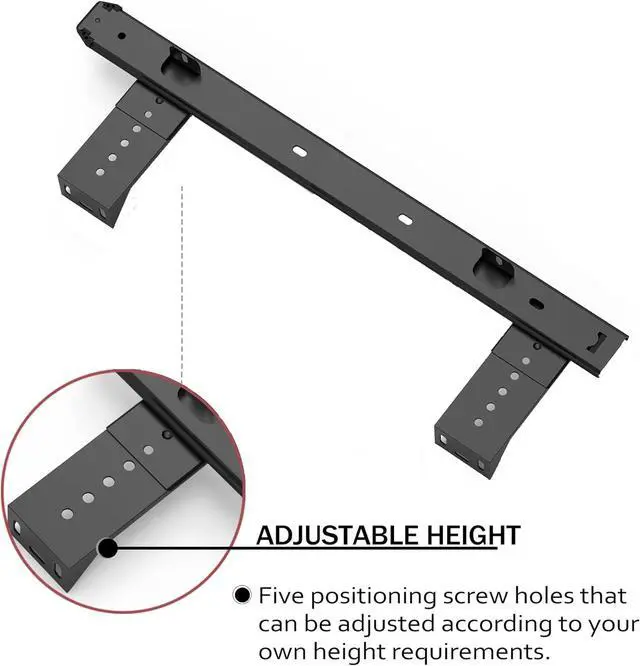 Alt view image 3 of 6 - Heavy Duty 12/14/16/18 inches Thickness Steel Construction Ball Bearing Keyboard Slides Keyboard Drawer Slides Tray Accessories Cabinet Furniture Hardware Rails (18 inches, Black)