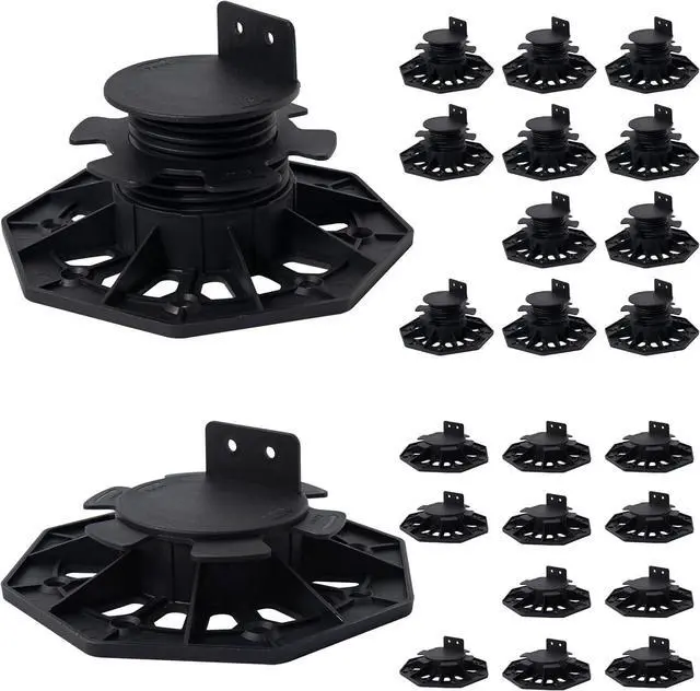 Main image of 24Pack Adjustable Plastic Pedestal Paver,Floor Slate Support Floor Lift,Deck Support Floor Raising (Unilateral keel Slot)