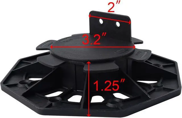 Alt view image 3 of 5 - 24Pack Adjustable Plastic Pedestal Paver,Floor Slate Support Floor Lift,Deck Support Floor Raising (Unilateral keel Slot)