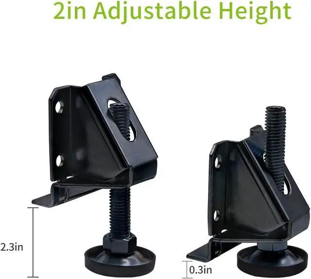 Alt view image 3 of 6 - 16 Pack Heavy Duty Leg Leveler, 2-inch Adjustable Height
