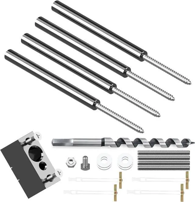 Main image of Floating Shelf Hidden Bracket 5" (4 PCS) - Hidden Supports for Wooden Floating Shelves - Drywall Mount or Stud Mount with Included Drill Guide and Steel Hardware