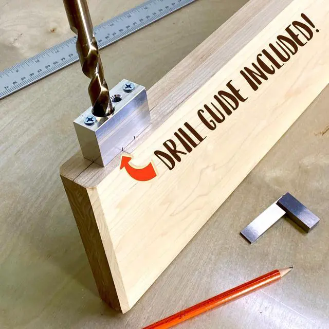 Alt view image 3 of 6 - Floating Shelf Hidden Bracket 5" (4 PCS) - Hidden Supports for Wooden Floating Shelves - Drywall Mount or Stud Mount with Included Drill Guide and Steel Hardware