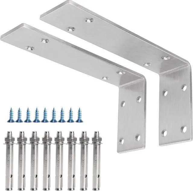 Main image of Countertop Support Bracket, Heavy Duty 5mm L Bracket, 8 x 4 in