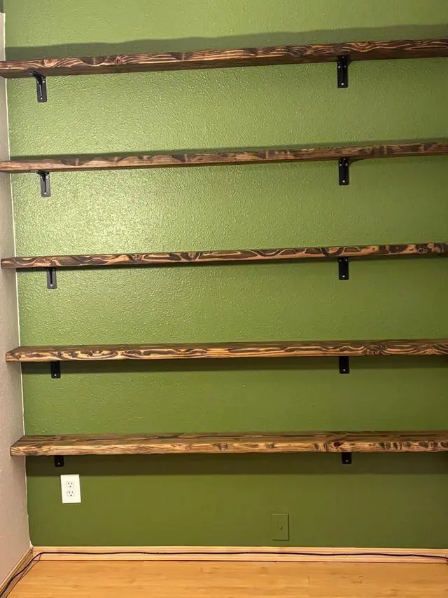 Alt view image 6 of 7 - 10 inch x 6 inch Shelf Support Bracket Heavy Duty, L Shelf Brackets ,max Load 300lbs, , Metal Brackets for Shelves, Counter top Bracket ,Corner Brace,Pack of 4. (10 "x 6 " Supporting Bar)