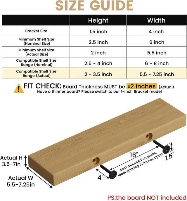 Alt view image 2 of 7 - 8pcs Wall Shelf Brackets Heavy Duty Floating Shelf Bracket Hidden,Invisible Black Shelving Brackets Decorative Floating Shelf Hardware Heavy Duty,Metal Shelf Support Bracket (4 inch-8pcs)