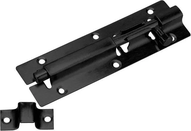 Alt view image 5 of 7 - 30 Pack 5 Inch Barrel Bolt, Stainless Steel Slide Lock, Thickened Door Latch Slide Latch Lock with 160 Mounting Screws, Sliding Latch Hardware for Door Locking, Black