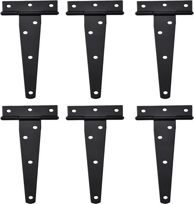 Alt view image 4 of 6 - Shed Door Hardware Kit- Includes Hinges, Latches, and T-Handle Lock, Door and Window Hinge Set for Shed, Gate, Barn, Playhouse, Chicken Coop and More