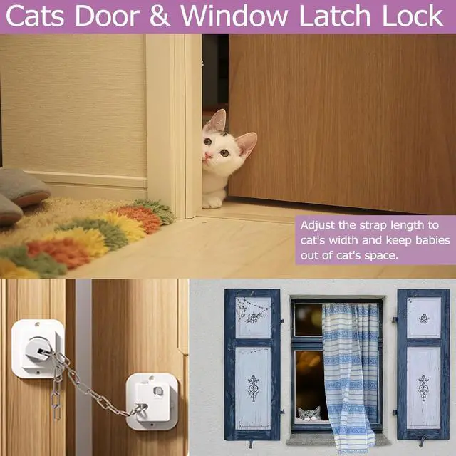 Alt view image 2 of 7 - Child Proof Door Lock, Adjustable Latch, 4 Packs