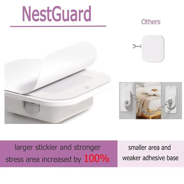 Alt view image 5 of 7 - Child Proof Door Lock, Adjustable Latch, 4 Packs