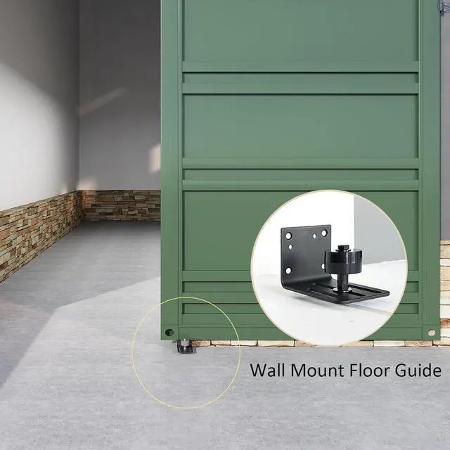 Alt view image 4 of 4 - Heavy-Duty Black Exterior Sliding Barn Door Roller Kit, Outdoor Rolling Rollers, 450 lbs Capacity, Powder Coated Black, 2 Packs