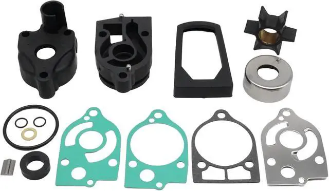 Alt view image 2 of 7 - 77177A3 Water Pump Impeller Kit with Housing for Mercury Marine 30 JET 35 40 45 50 60 65 70 HP 2 Stroke Outboards 46-77177A3 Sierra 18-3324