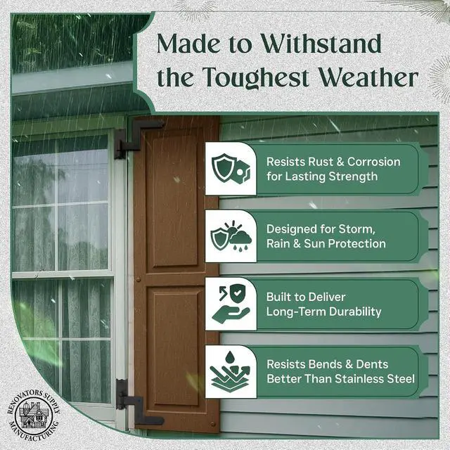Alt view image 5 of 7 - Pack of 4 Wrought Iron Lift-Off Pintle Shutter Hinges 6.5" Black Colonial Window & Gate Hardware
