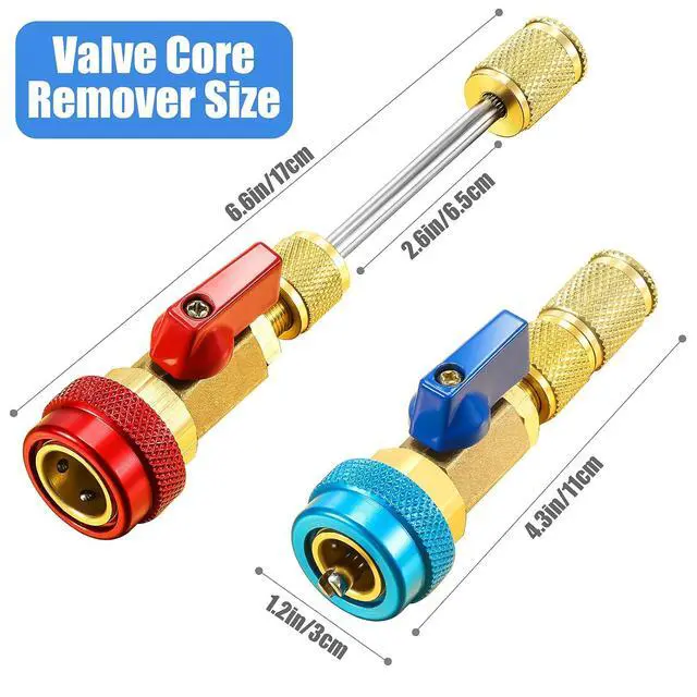 Alt view image 2 of 6 - R134A R1234YF Valve Core Tool 35 Pcs Air Condition Valve Core Refrigeration Schrader Valve Core 3 Pcs Remover Tool with 20 Pcs O-Ring Rubber Seal for Car (A/C R12 R134a R1234YF)