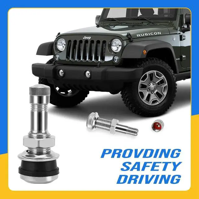 Alt view image 5 of 6 - 50 Pieces TR416 Metal Valve Stems Outer Mount Fits .453" & .625" Rim Holes