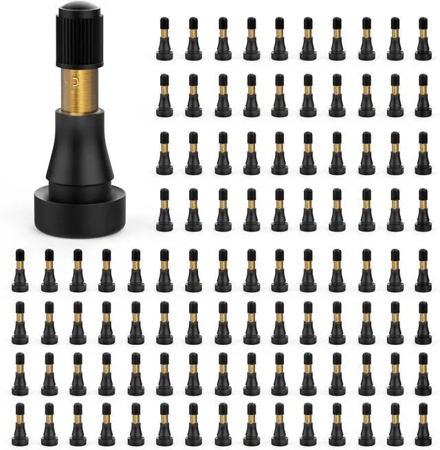 Main image of 100PCS TR600HP Tire Valve Stems, High Pressure Brass Rubber Snap-in Tire Wheel Valve Stem for Most Car Auto Tires