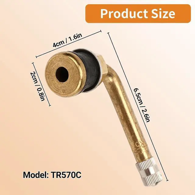 Alt view image 2 of 7 - 20PCS 90 Degree Valve Stem, Valve Stem Replacement Kit, TR570C Copper Scratch Resistant Tire Valve, Stem Extension Adaptor for Truck Trailer RV Recreational Vehicle