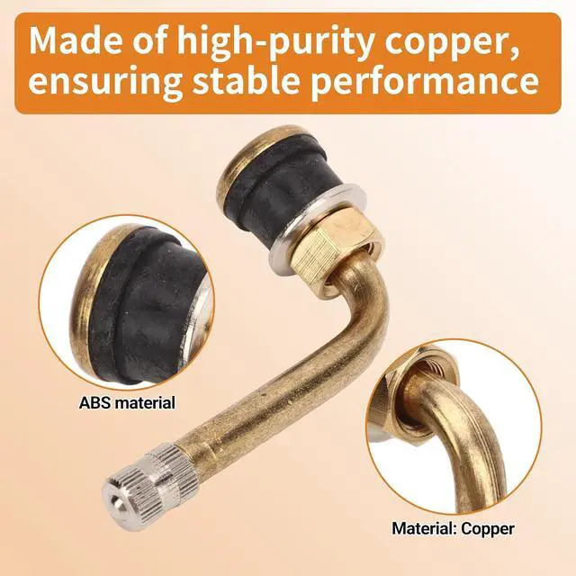 Alt view image 3 of 7 - 20PCS 90 Degree Valve Stem, Valve Stem Replacement Kit, TR570C Copper Scratch Resistant Tire Valve, Stem Extension Adaptor for Truck Trailer RV Recreational Vehicle
