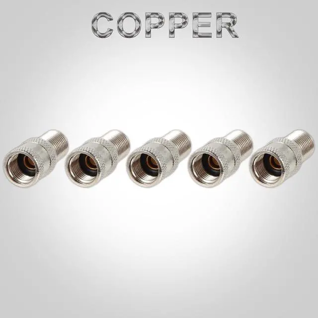 Alt view image 2 of 7 - V2B Double Seal Valve Stem Cap, Suitable for High Pressure Truck, Car, RV, Bus Tire Valves, Brass Nickel-Plated, Double Protection, Pack of 50