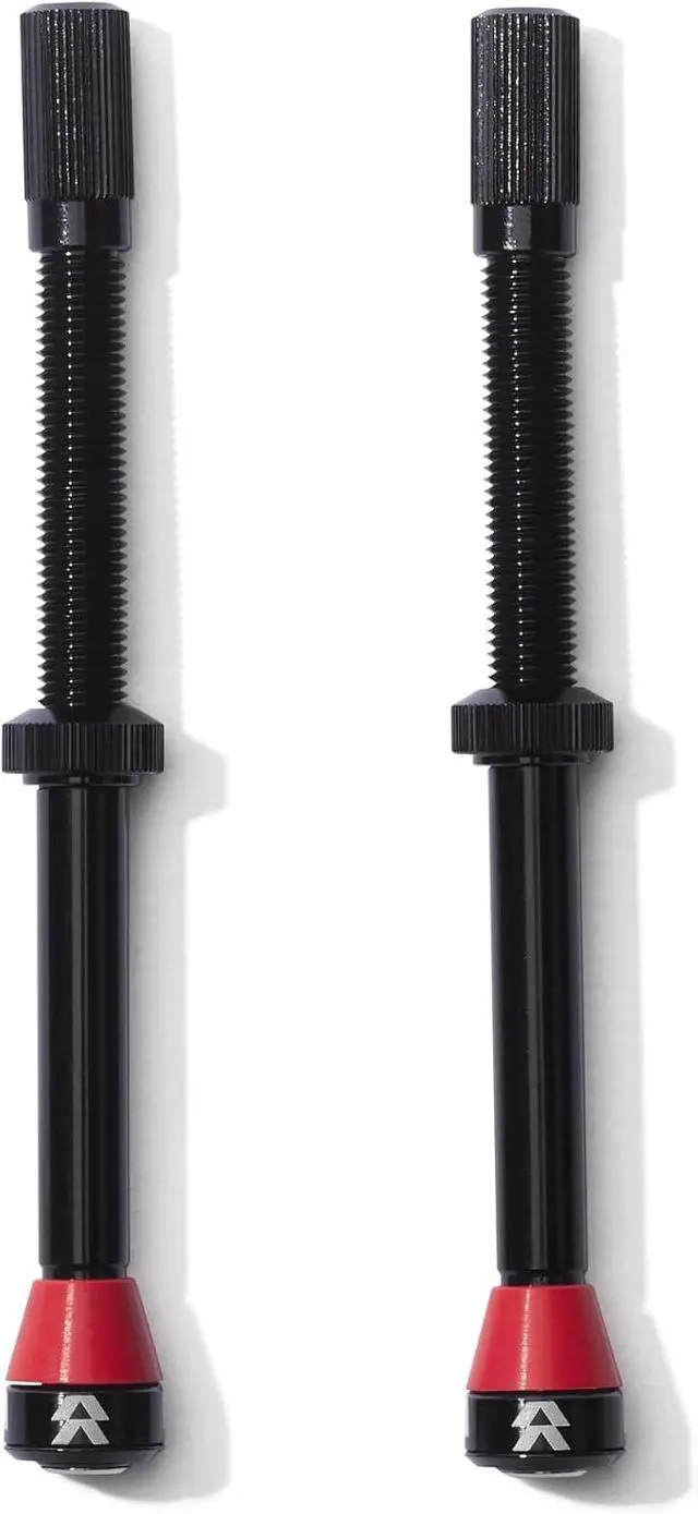 Alt view image 3 of 5 - - Fillmore Tubeless Bike Tire Valves - 90mm Black Pair - for Road, Mountain Bike and Cyclocross tubeless Wheels.