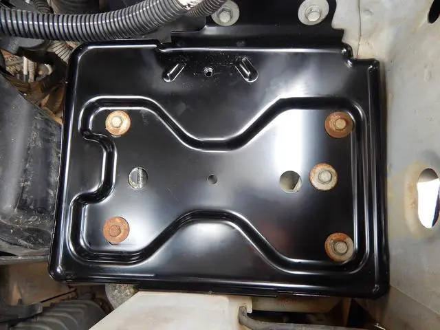 Alt view image 4 of 4 - Driver Side Battery Tray Replacement With Base Clamp Kit Compatible with Select Escalade/Avalanche,Suburban,Silverado,Tahoe/GMC Suburban,Sierra,Yukon Models