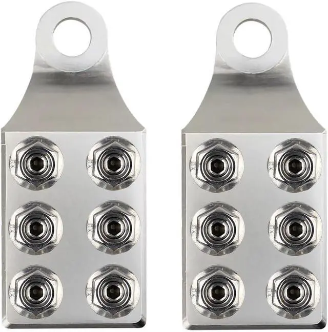 Alt view image 5 of 7 - 12 Way Battery Terminal Connectors Clamps 1 Pair +/- M10 4/0-8 AWG RV Truck Car