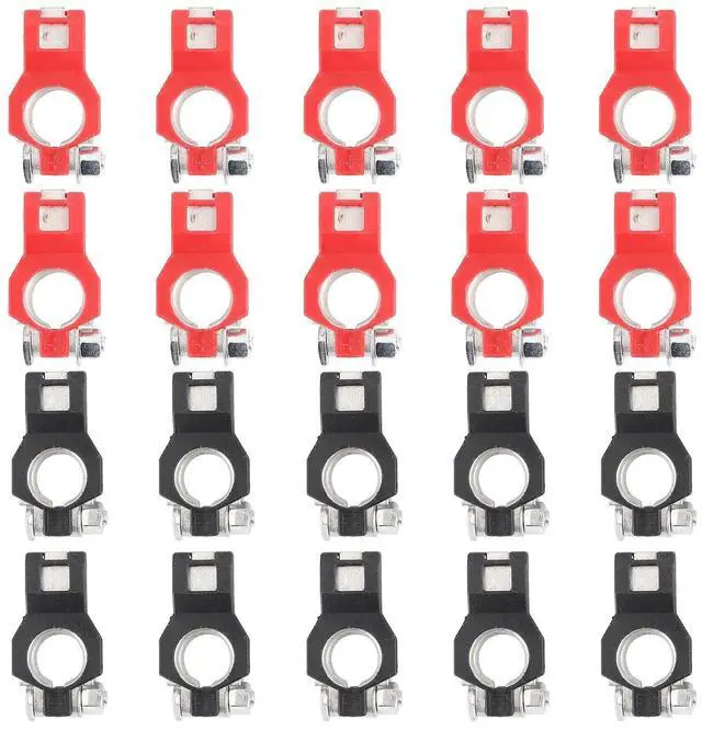 Main image of 10Pair Battery Cable Terminal Clamps Connectors Set Fit for Nissan, Battery Cable Terminal Clamps Connectors Negative & Positive for Boat Car RV Marine Use Trucks Vans