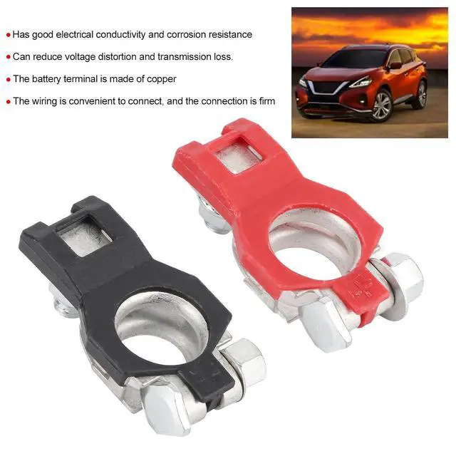 Alt view image 5 of 7 - 10Pair Battery Cable Terminal Clamps Connectors Set Fit for Nissan, Battery Cable Terminal Clamps Connectors Negative & Positive for Boat Car RV Marine Use Trucks Vans