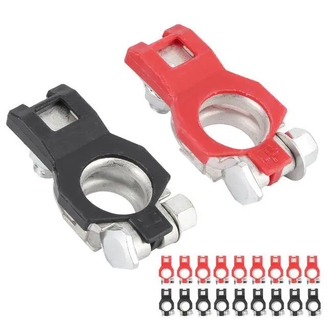Alt view image 6 of 7 - 10Pair Battery Cable Terminal Clamps Connectors Set Fit for Nissan, Battery Cable Terminal Clamps Connectors Negative & Positive for Boat Car RV Marine Use Trucks Vans