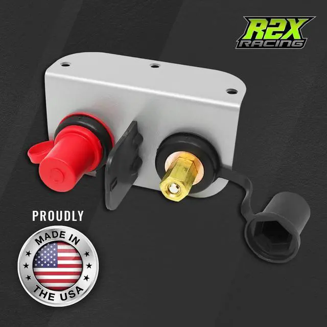 Alt view image 7 of 7 - Remote Battery Terminals Car Battery Terminal Jumper Battery Post Terminals Battery Relocation Kit with Heavy Duty Steel Mounting Bracket for UTV ATV Car Trucks RV Tractor Mower Boat